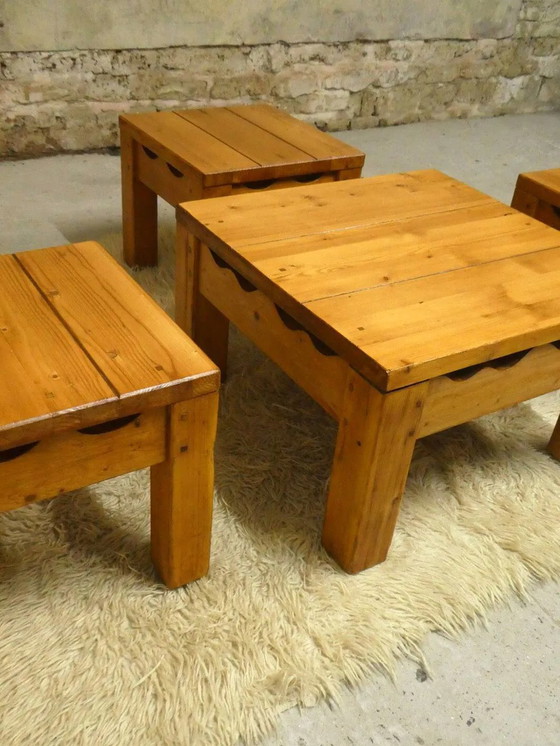 pine living room set, 1980 – Coffee tables, Wood, Vintage (photo 9 of 10)