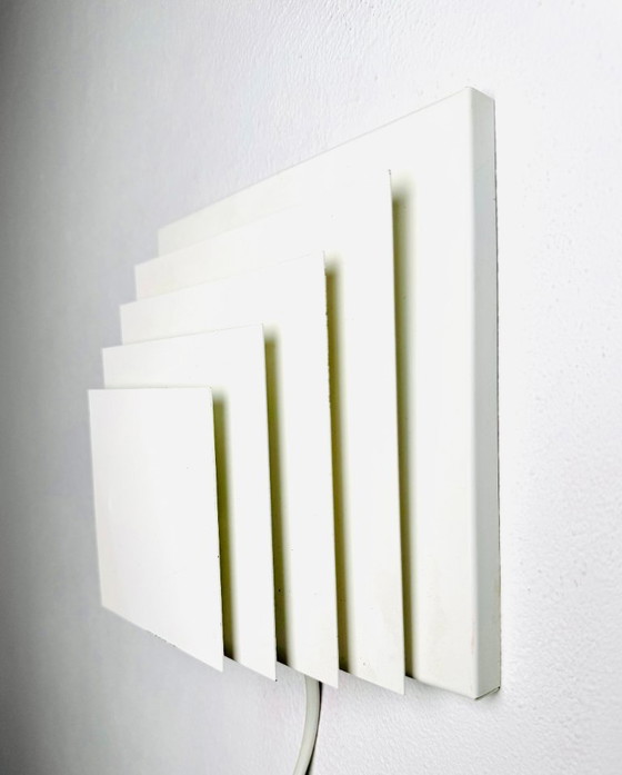 Geometric Square Layered Wall Lamps by Unknown Designer, The Netherlands, 1960s – Wall lights, Aluminium (photo 4 of 8)
