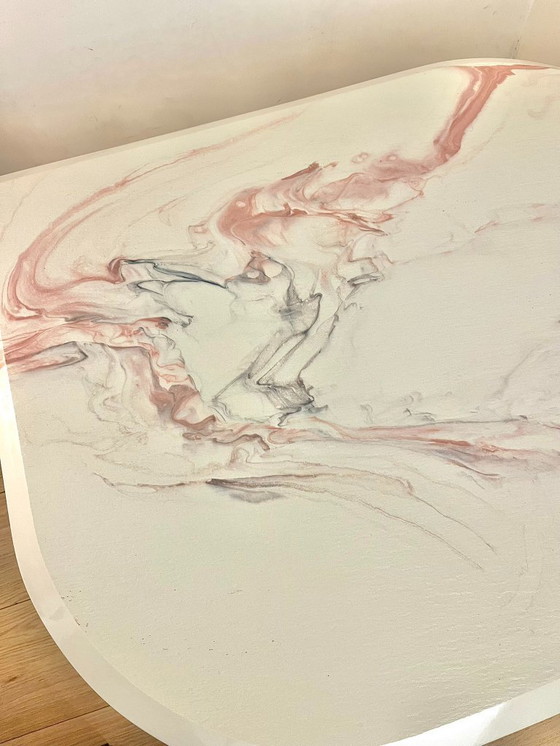 Image 1 of Pink Marmorino vintage Italian design coffee table