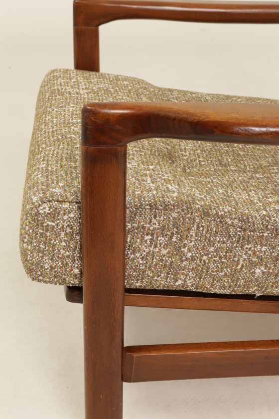 Image 1 of Scandinave modern longue chair green granola 1960 design by Z.Baczyk