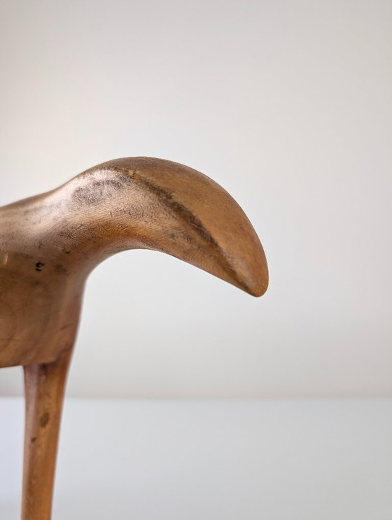 Image 1 of Sculpture abstraite d'animal en bois, design scandinave du milieu du XXe siècle
