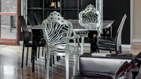 Image 1 of Ego Zeroventiquattro Luxury Table – 250x130 cm – Silver Leaf and Metal Finish