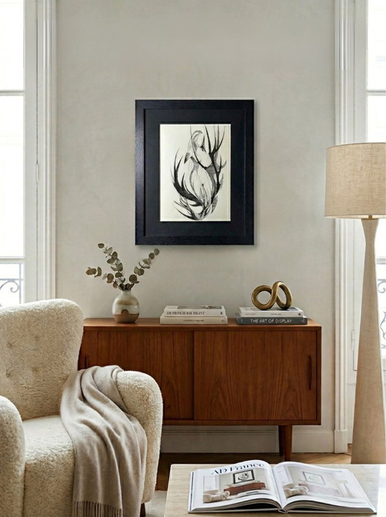 Image 1 of Eugène Eechaut - Original ink drawing – 1969 – Unique work – Framed