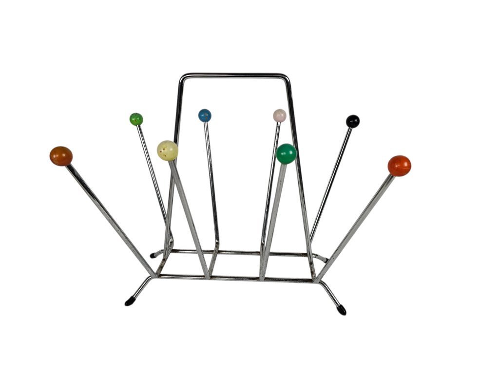 Charles and Ray Eames style magazine rack - Atomic - chrome - wood ...