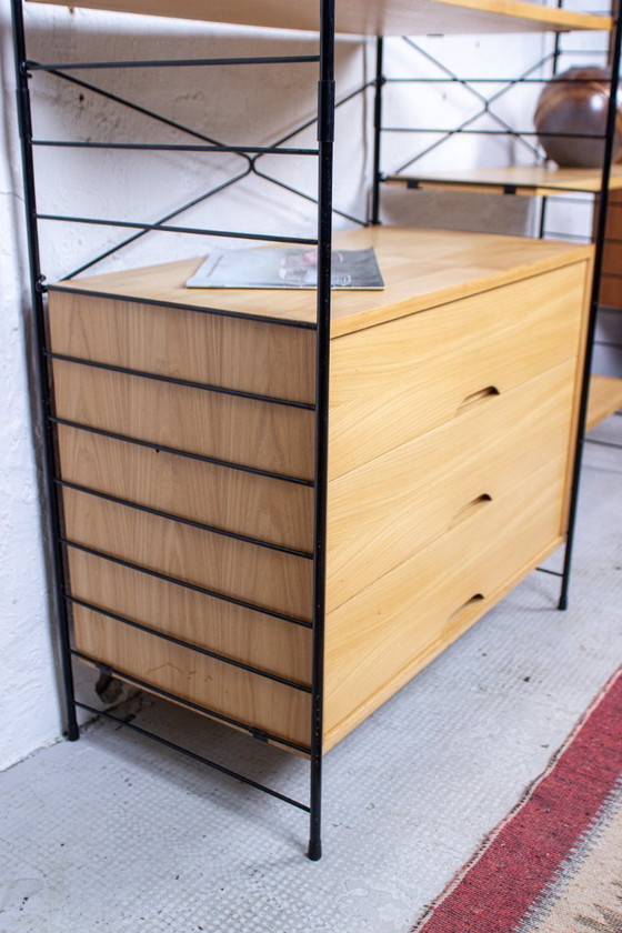 Image 1 of Vintage WHB String boekenkast, dressoir, kast, midden van de 20e eeuw