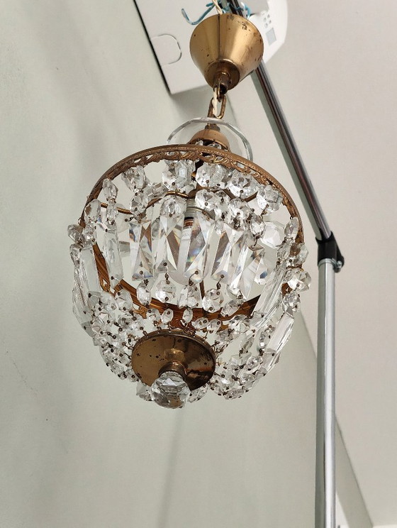 Lustre montgolfière ancien – Glass (photo 13 of 16)