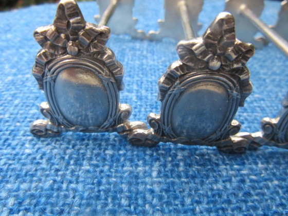 6 repose-couteaux Wiskemann, plaqués argent, style Art nouveau – Accessoires de table, Metal, Silver (photo 3 of 7)