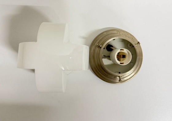 Image 1 of Giso cross ball white ceiling lamp Art Deco chrome fixture