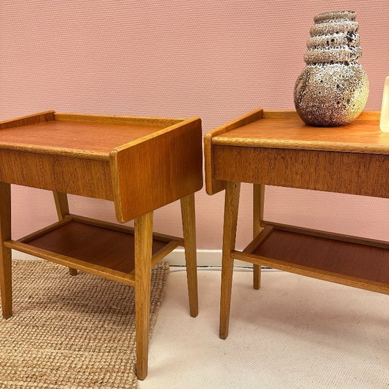 Image 1 of Paire de tables d'appoint fabriquées par Venesta Finland, années 1960