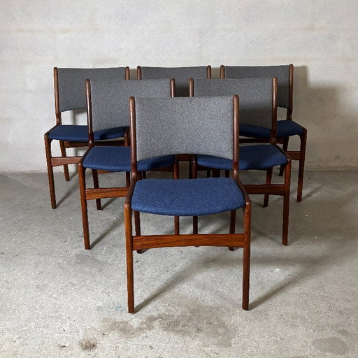 6x Model 89 Dining Room Chairs by Erik Buch Model 89