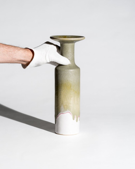 Image 1 of Barbara Stehr Organic Drip Glaze Ceramic Vase Trio – Germany, 1980s–1990s