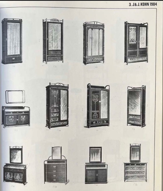 Image 1 of Antique Art Deco bentwood Wardrobe J&J Kohn