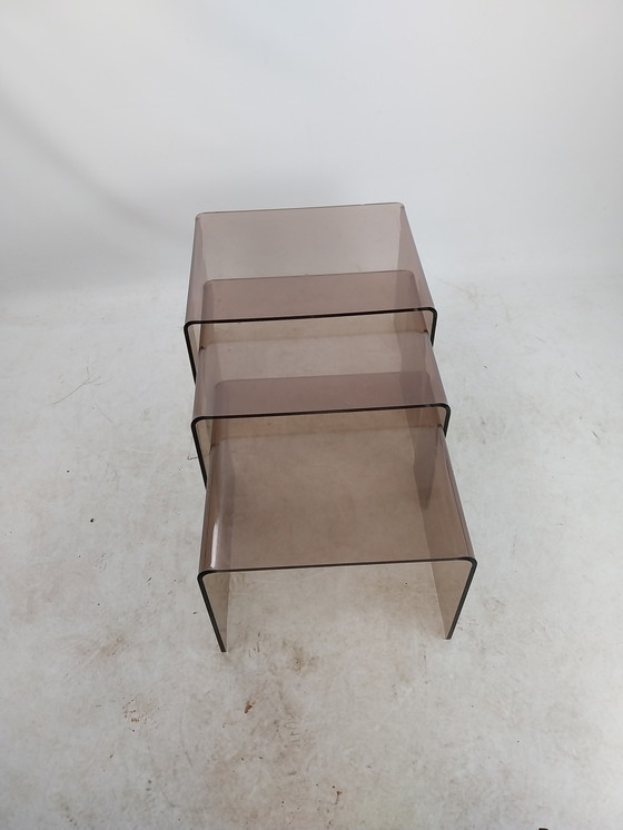 Image 1 of 1 X Mimiset Nesting Tables Plexiglas Purple By Dumas