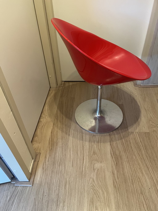 2 x Kartell ERO|S designstoel – Philippe Starck – Rood – nette staat