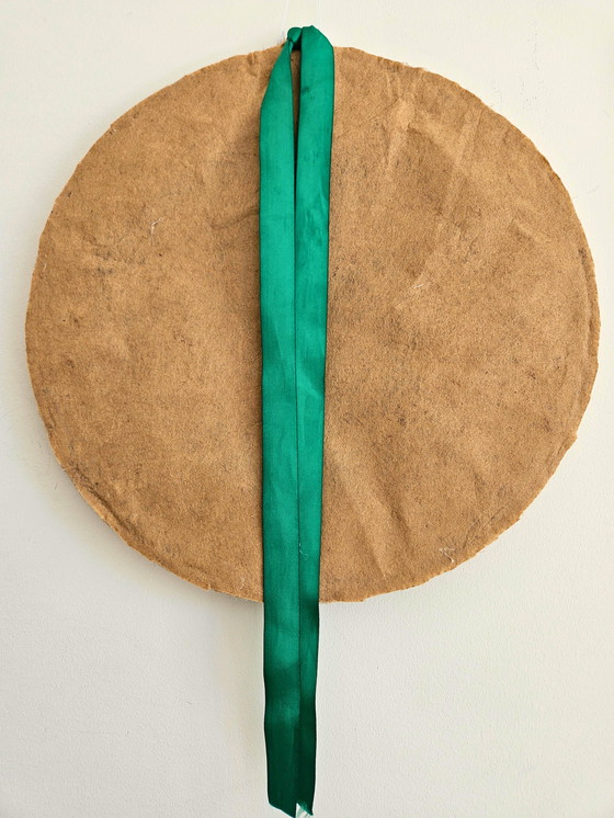 Image 1 of Decorazione murale con ricamo floreale Boho – Design a forma di ghirlanda a forma di cuore – 37 cm