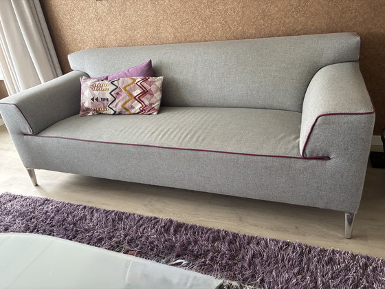 Image 1 of Pode bankstelsel, grijs met paarse bies 