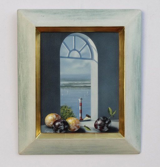 Phare, Lighthouse, motif de la mer du Nord, peinture fine Par Joachim Bereuter