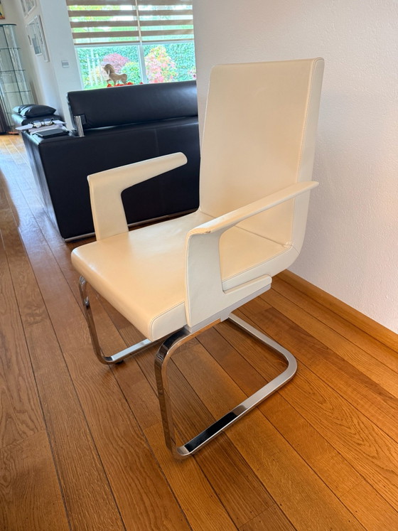 Precioso Conjunto de comedor Rolf Benz, Conjuntos de comedor, Cuero, Metal, Negro (foto 3 de 10)