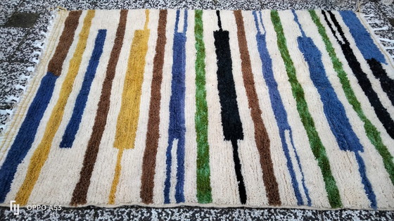 Image 1 of Handgeknüpfter Berberteppich aus Wolle, 243 x 168 cm