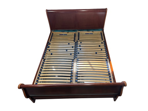 Cama doble vintage de roble