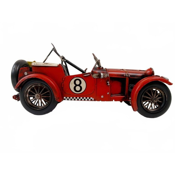 Image 1 of Vintage Look Metalen Racewagen - TF Collection - Handgemaakt