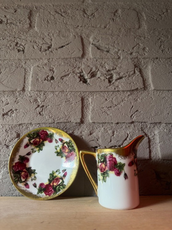 Jarra de leche Saji + platillo – Vajillas, Porcelain (photo 2 of 5)