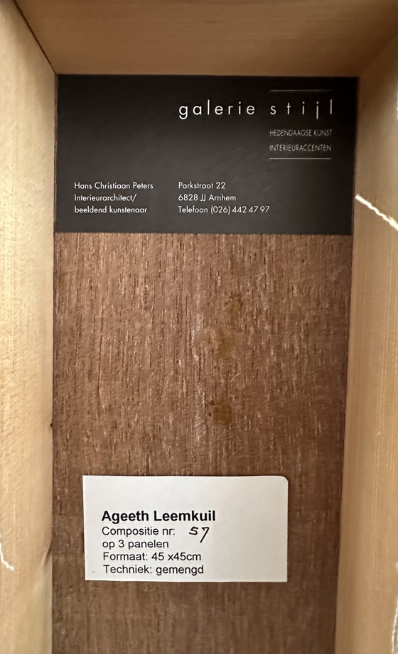 Image 1 of Ageeth Leemkuil – Industrial Mixed Media Triptych – Galerie Stijl