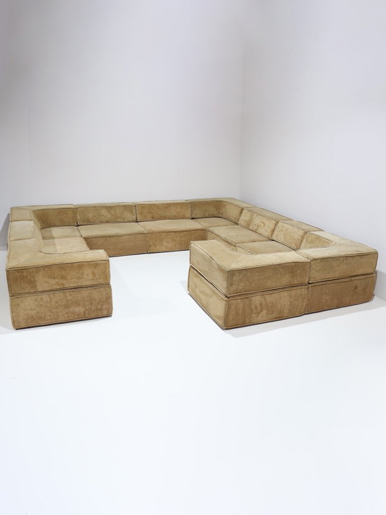 XXL Cor Trio Modulaire Sofa Landscape Bank Beige Geel 1973 – Modulaire banken, Textile (photo 2 of 21)