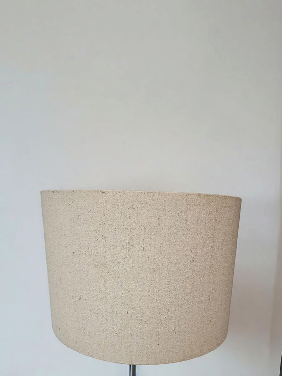 Image 1 of Vintage Erco chrome floor lamp Floor lamp Fabric shade Beige 1970s