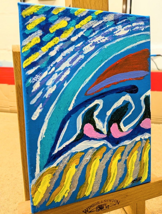 Image 1 of Abstraktes Gemälde Porthmeor Beach St. Ives 2025 Nigel Waters Original Acryl