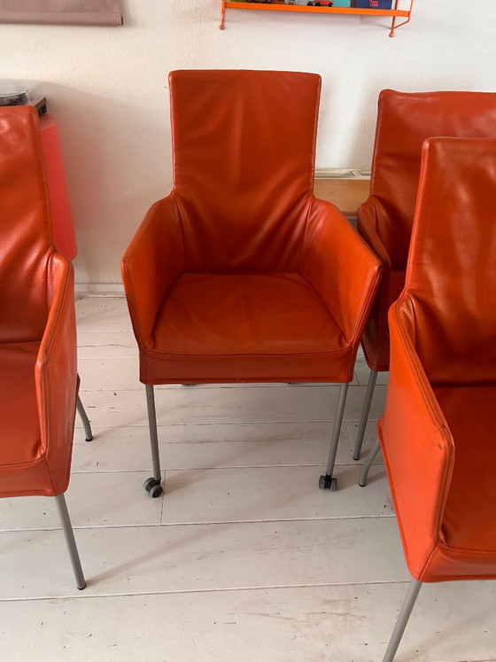Sillas de comedor naranjas – Metal, Skai (photo 4 of 6)