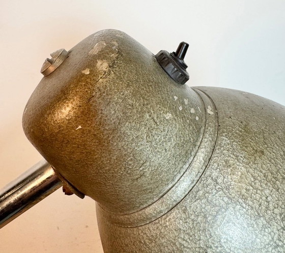 Image 1 of Lampe de table à col de cygne de style industriel gris, années 1960