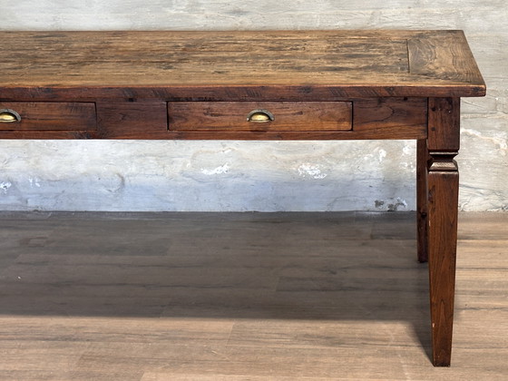 Image 1 of Table de campagne - 249 x 98 cm avec 2 tiroirs