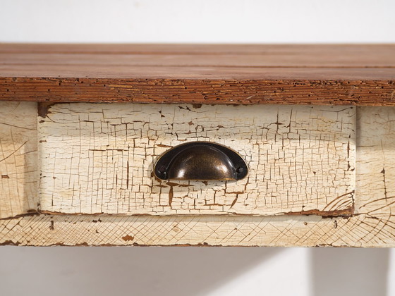 Tavolo in legno massello bianco antico (c.1920) #8, Tavoli da pranzo, Metallo, Rustic (foto 19 di 24)