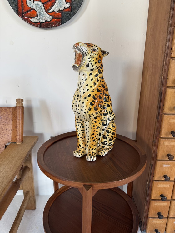 Image 1 of Vintage ceramic leopard, Italy '60s