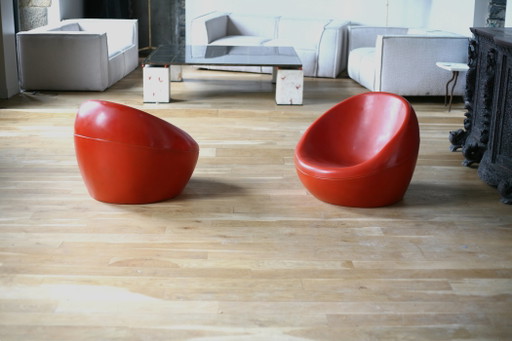 Paar Sessel im „Space-Age“-Stil, Fiberglas, 1960er Jahre – fauteuils (photo 2 of 13)