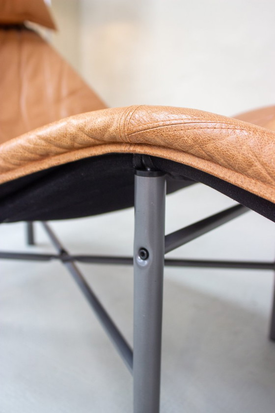 Image 1 of Poltrona lounge IKEA Skye vintage in pelle anni '90