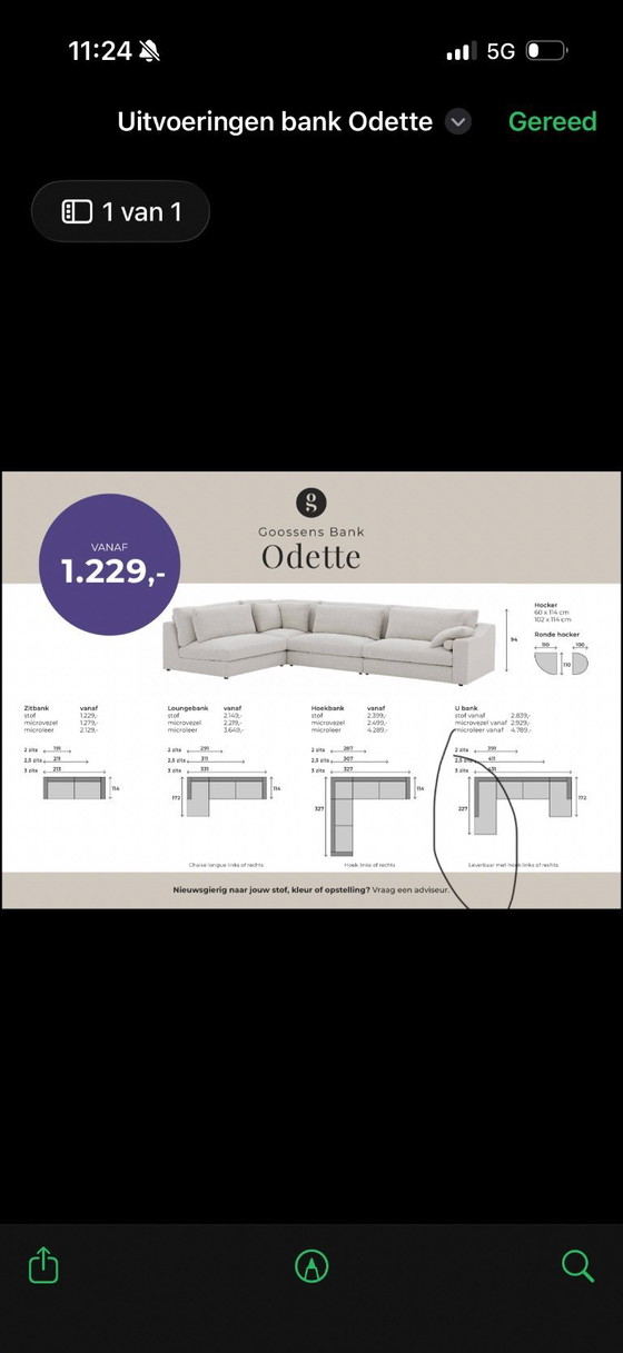 Image 1 of Canapé Goossens neuf