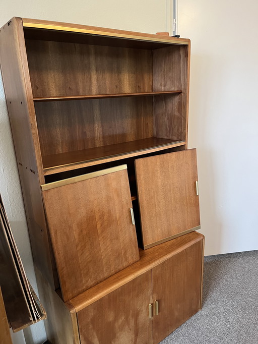 Armario de almacenaje vintage de madera, años 60.