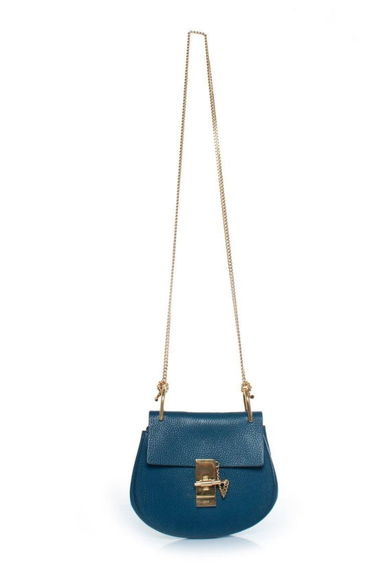 Image 1 of Chloe, blaue Leder-Drew-Tasche
