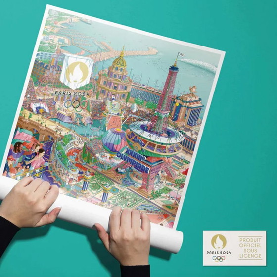 Image 1 of Ugo Gattoni - Manifesto dei Giochi Olimpici di Parigi 2024