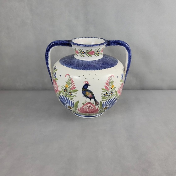XXL ball vase in Quimper HB earthenware – Porcelain, Vintage (photo 6 of 11)