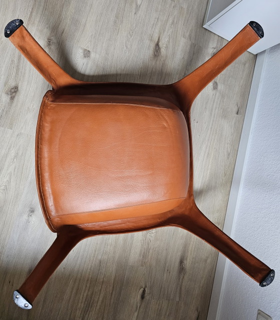 Uiterst zeldzaam: Sergio Mazza Space Age Fiberglass Lounge Chair – Volledig lederen uitvoering (jaren 60/70) (photo 10 of 15)