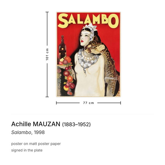 Image 1 of Poster di Achille Mauzan Salambo 1998