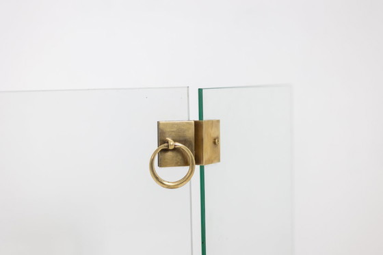 Image 1 of Jacques Adnet. Focolare in vetro e bronzo. 1950s.