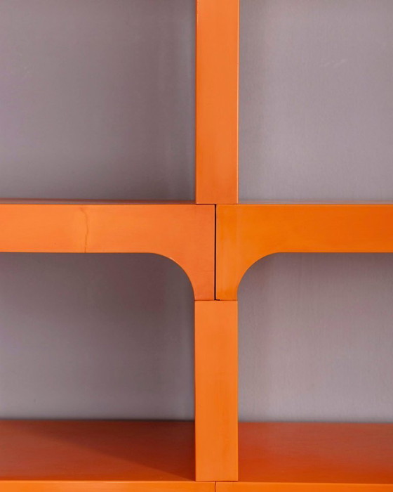 Image 1 of Bibliothèque d'angle vintage en plastique des années 1970, conçue par Olaf Von Bohr pour Kartell