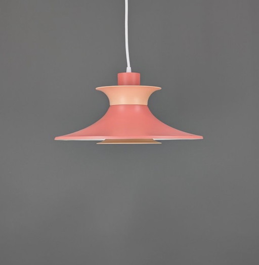 Vintage rosa Schalenlampe, Dänemark 1970 – hanglampen, Metal (photo 2 of 8)