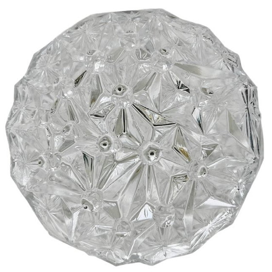 Image 1 of Lampada da soffitto vintage Corodex in vetro effetto cristallo 1960