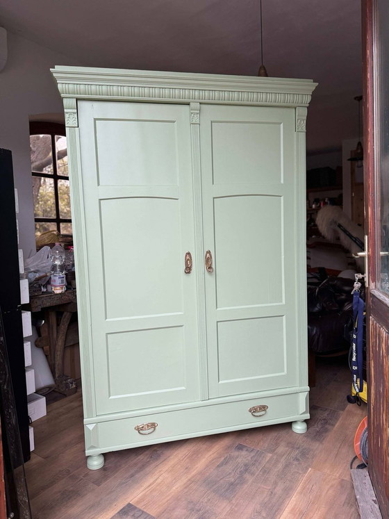 Armoire Ancienne en Bois Vert (photo 7 of 7)