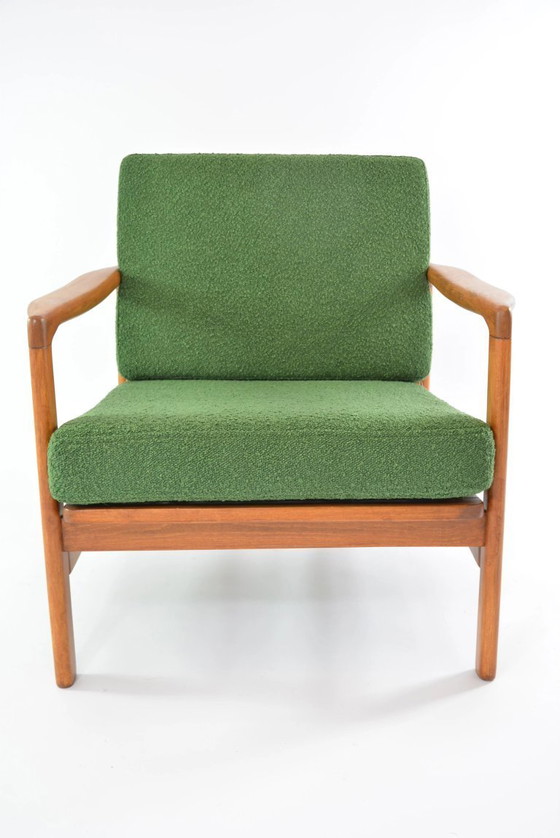 Image 1 of BZ fauteuils in groene bouclé stof